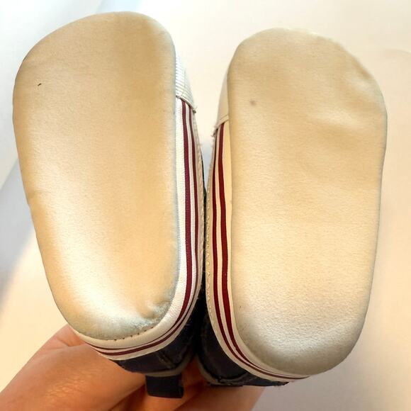 Carter's Baby Boy High Top Sneakers Shoes In Navy Gray Size 3-6 Months - Picture 4 of 5